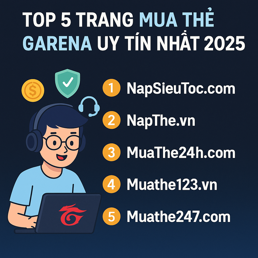 🔥 Top 5 Trang Mua Thẻ Garena Uy Tín Nhất 2025 🚀